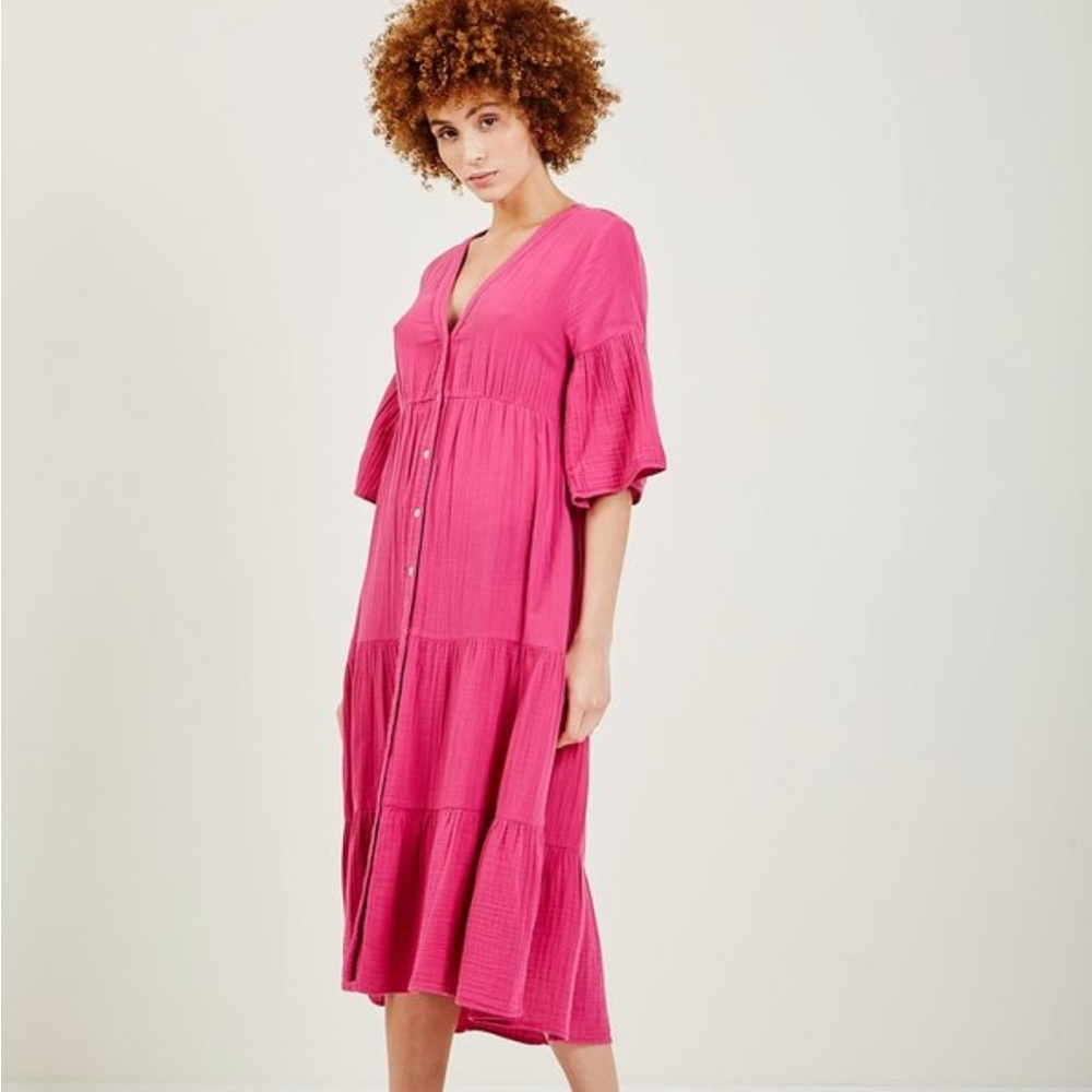 Xirena Kendall dress in lipstick pink - size M